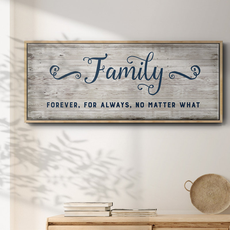 «Family Forever» - toile encadrée, H 24 po x l 60 po