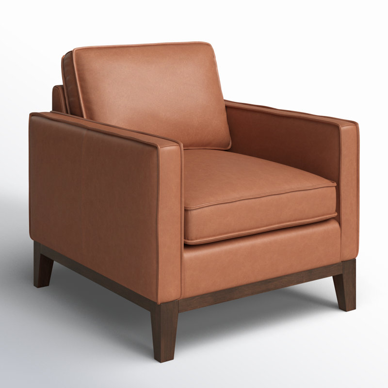 Fauteuil Cascades, Cuir véritable moka