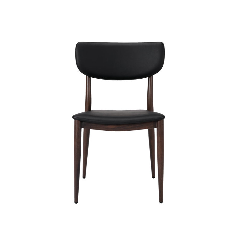 Chaise blanche mince, Noir