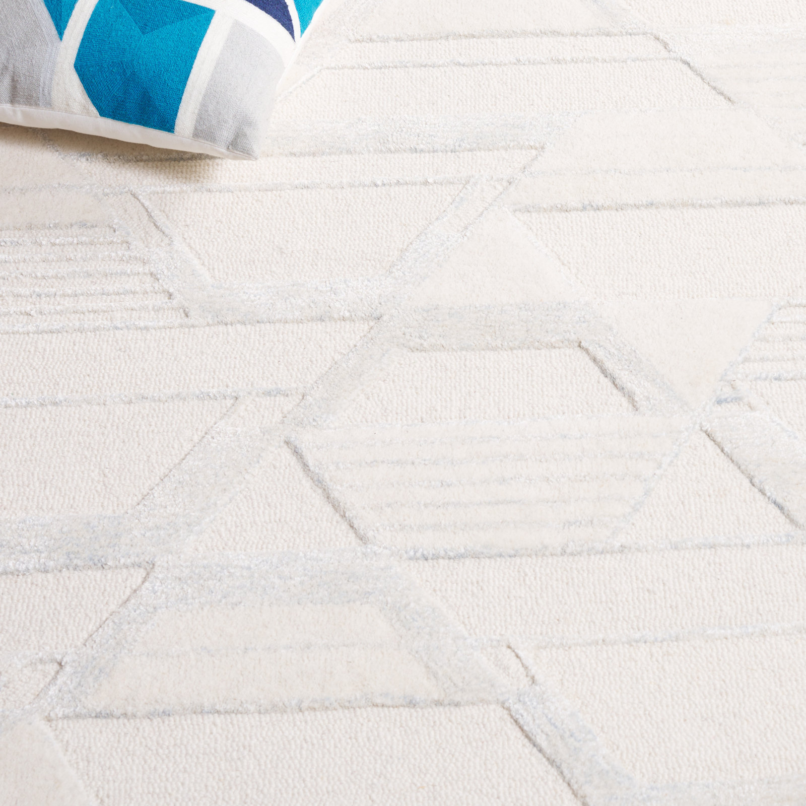 Kyrie Hand-Tufted Abstract Rug, Square 6'
