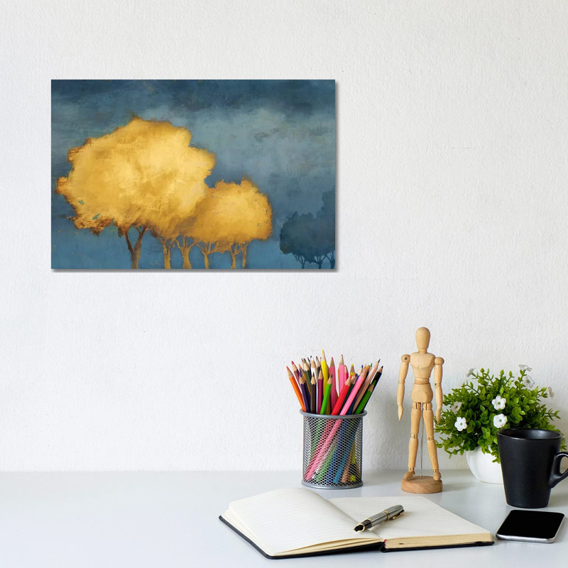 Golden Trust - Wrapped Canvas Painting, 20.32 cm H x 30.48 cm W