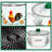 Colander with Vintage Country Style Pattern Enamel Belly Deep Stock Pot with Glass Lid