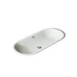 Iron Plains Metal Rectangle Dual Mount Bathroom Sink with Overflow