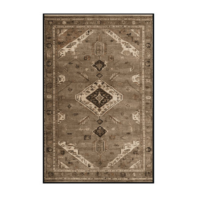 Machine Washable Persian Brown Area Rug