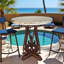 Modern Travertine Patio Bar Table