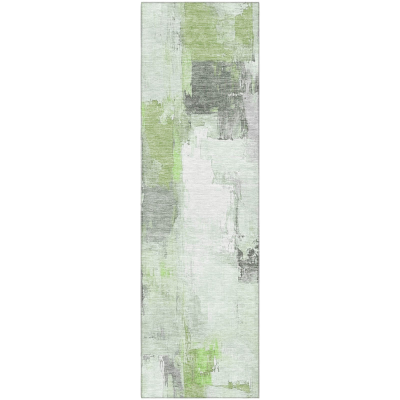 Premium Machine Washable Pinkston Abstract Rug, Runner 2'3" x 7'6"