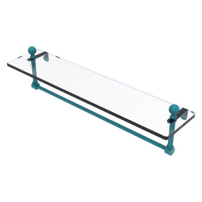 Tablette de meuble-lavabo en verre Mambo avec barre à serviettes intégrée MA