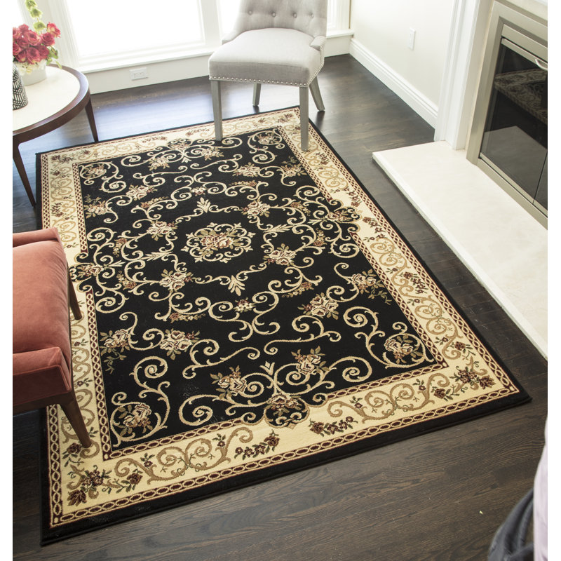 Tapis noir Gloucester, Rectangle 5 pi 3 po x 7 pi 10 po