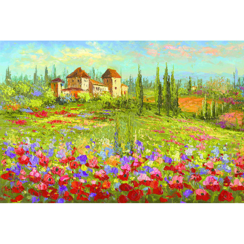 Painterly Tuscany - peinture sur toile tendue, H 8 po x l 12 po