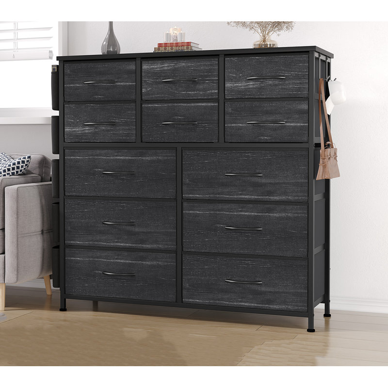 12 Drawer Storage Drawer, Dark Gray
