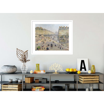 «The Avenue de L'Opera Paris Sunlight Winter Morning» par Camille Pissarro, impression giclée encadrée