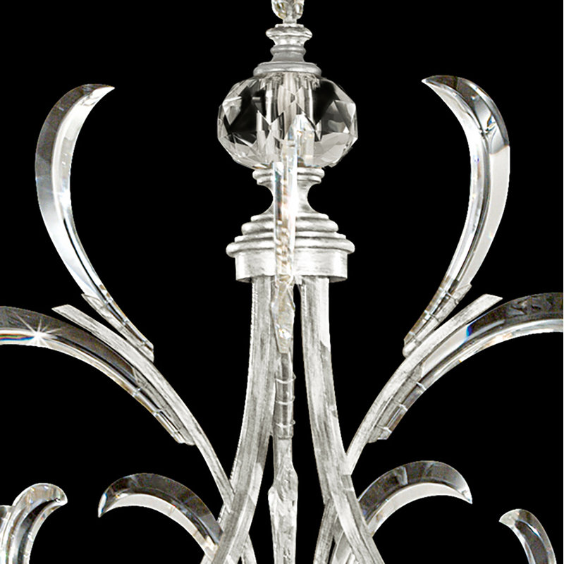 Beveled 3 - Light Pendant, Silver Leaf