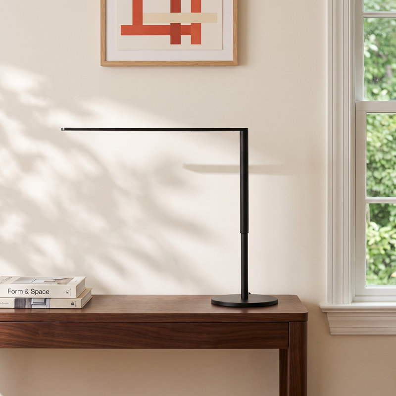 Lady7 LED Desk Table Lamp, Metallic Black