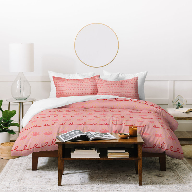 Ensemble de housse de couette H Miller, Housse de couette simple + 1 taie décorative