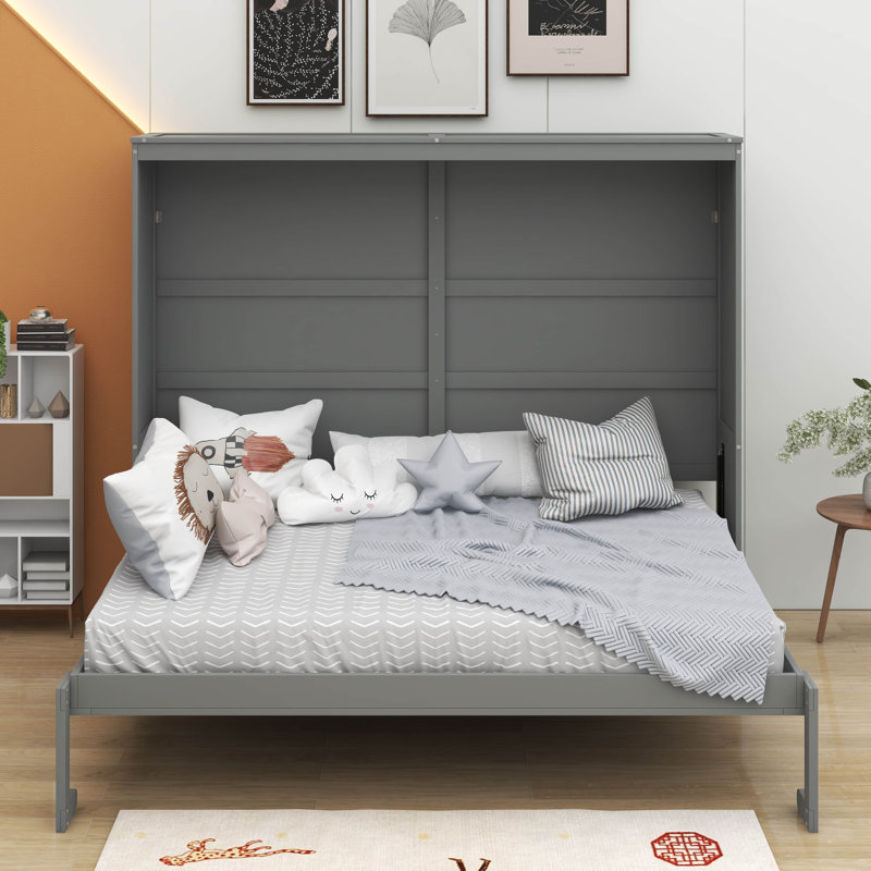 Lit escamotable Murphy, gris, Grand