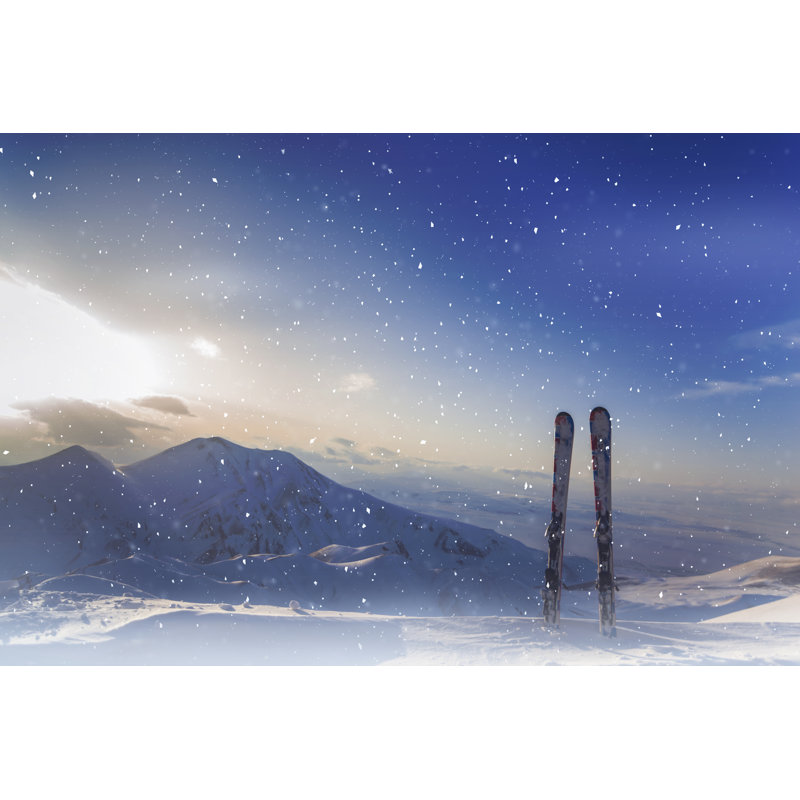 On Top Of Ski Slope by Guvendemir - Print, 30cm H x 46cm W x 3.8cm D