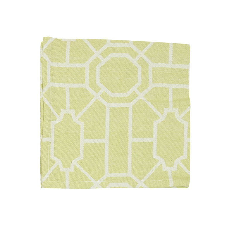 Colonial Williamsburg Trellis Cotton Napkin, Peridot 