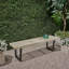 Metal/Solid Wood Outdoor Bench