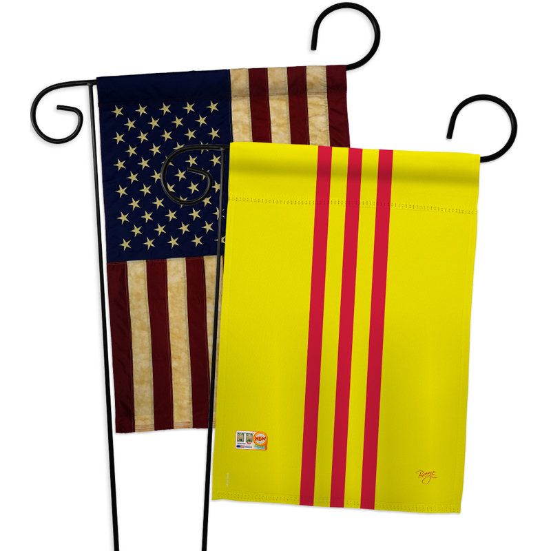 Ensemble de drapeaux décoratifs en polyester 2 faces 19 x 13 po 2 pièces south vietnam impressions