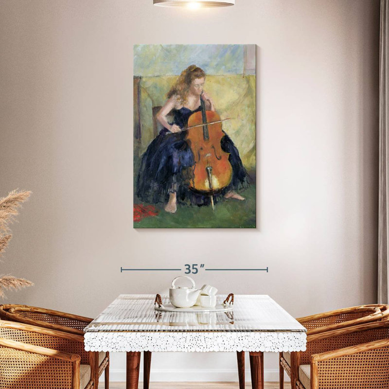 Abarca The Cello Player 1995, 45" H x 30" W