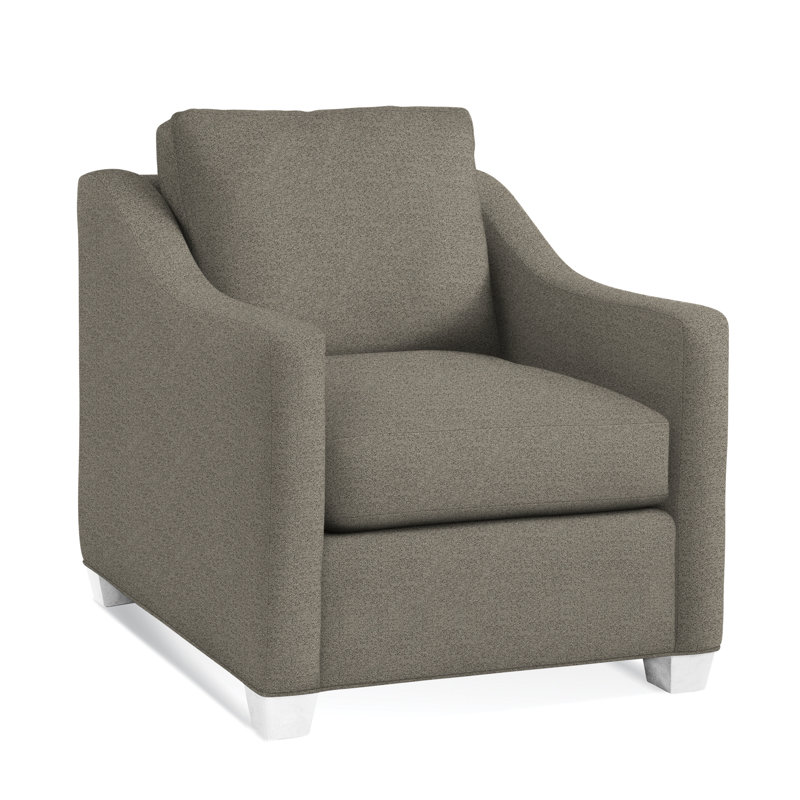 Oliver Chair, Frost White Finish, Light Blue Performance Fabric; 0851-55