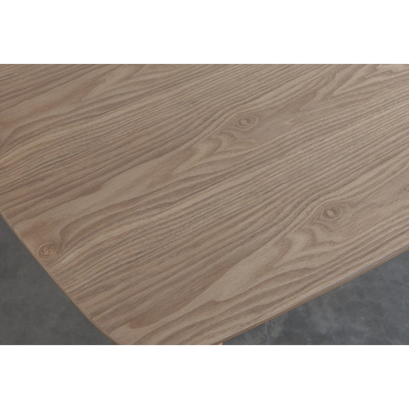 Table de salle à manger rectangulaire avec pieds fuselés l 59,06 po Gallman, Naturel, L 63 po x l 35,44 po