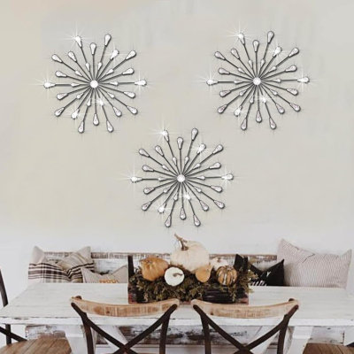 Metal Crystal Mural With Sparkling Rhinestones