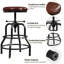 Upholstered Counter Stool with Metal Frame-727787882