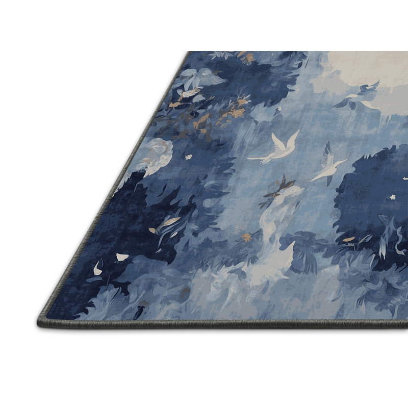 Tapis gris soyeux et moelleux, Carré 4 pi