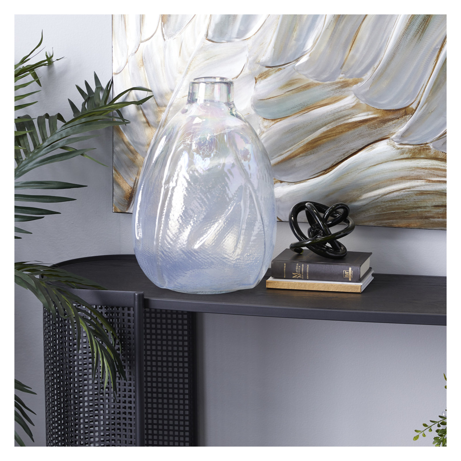 Isela Glass Table Vase, White