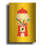 «Gumball Machine» par Ann Kelle, art mural en métal doré, 16 po x 24 po-133651251