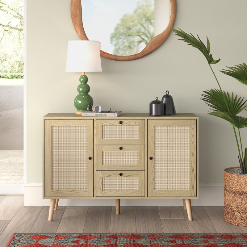 47.38'' Solid Wood Sideboard, Natural