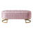 Elegant Upholstered Velvet Storage Ottoman With Button-Tufted,Storage Bench With Metal Legs For Bedroom,Living Room,Fully Assembled Except Legs,Pink-2010850866