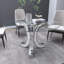 Table de salle à manger ronde 52 po avec plateau en verre trempé