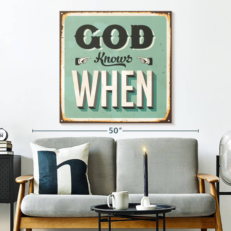 Khylige God Knows When Typographie, H 33 po x l 33 po