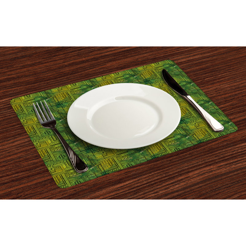 Polyester Geometric Rectangle Placemat