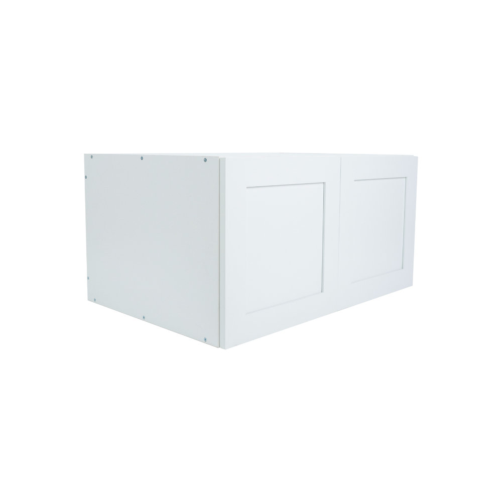 Everest Ready to assemble Shaker White 36 x 18 " Wall Bridge Kitchen Cabinet (36 " W x 24 " D x 18 " H) Cambridge 