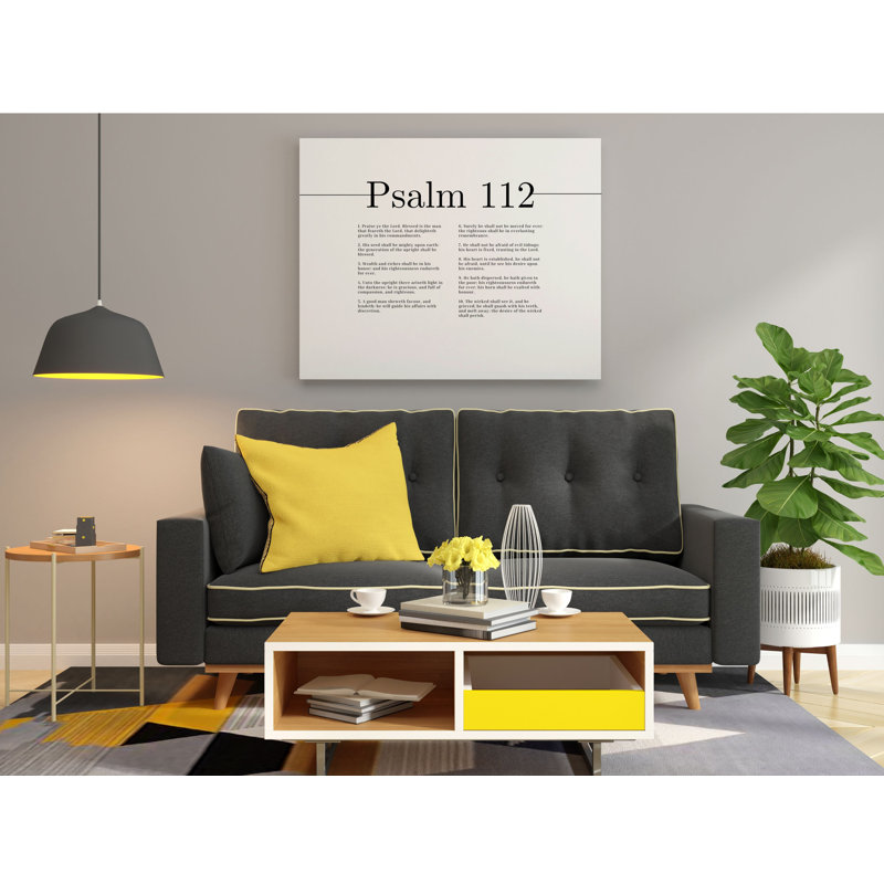 «Everlast Remembrance Psaume 112», impression murale verset de la Bible prêt à être accroché, H 11 po x l 14 po