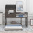 Sage Metal Loft Bed With Desk And Shelf, Industrial Style, Durable Steel Frame-857050004