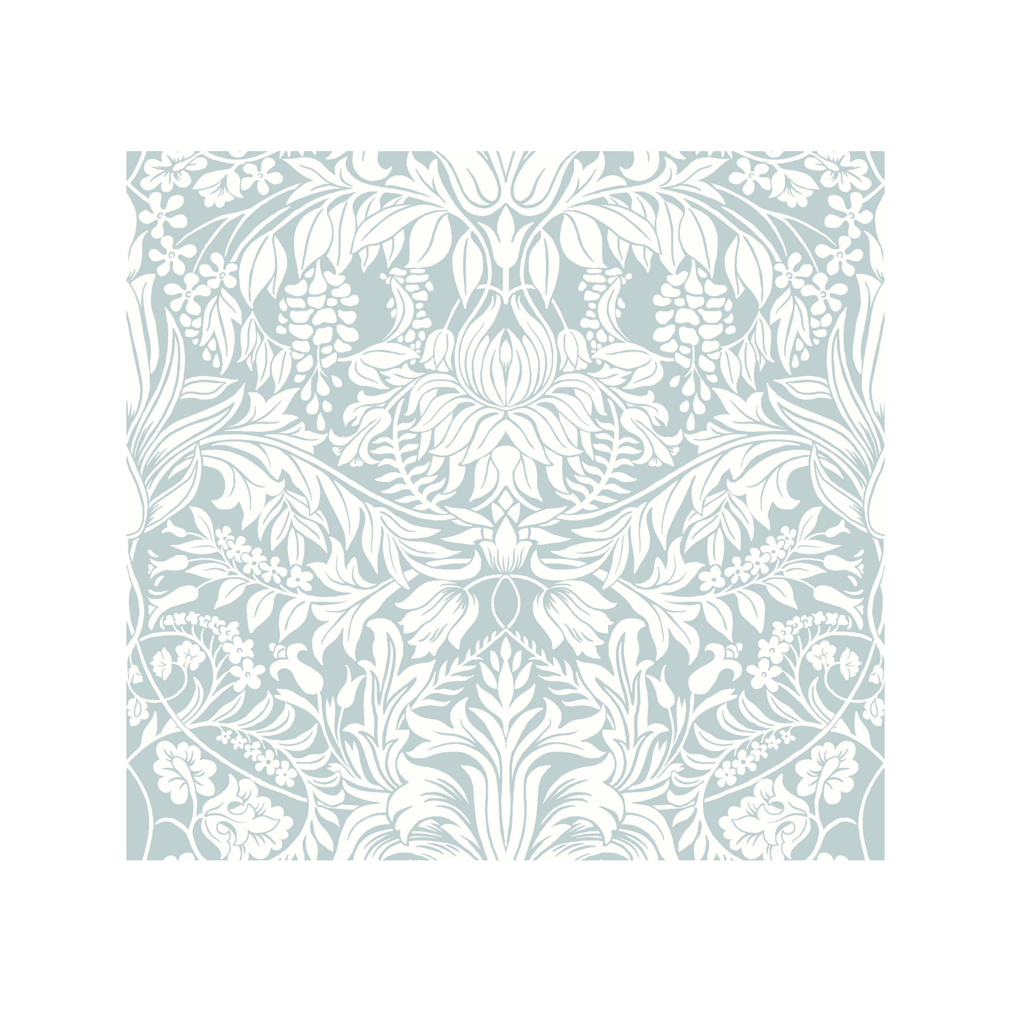 Harmonia Floral Wallpaper, Light Blue