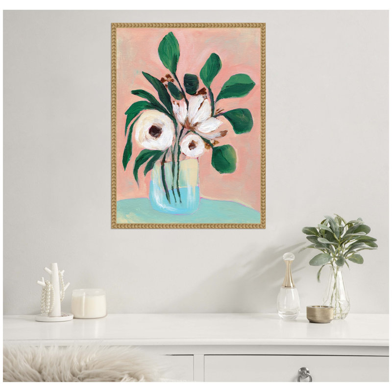 «Blush in Bloom» par Nikita Jariwala, reproduction d'art sur toile encadrée