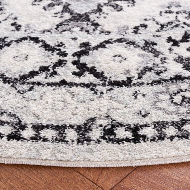 Tapis ivoire / noir Tulum 280, Rectangle 8 pi x 10 pi