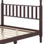 Lit plateforme en bois d'inspiration rétro avec tête de lit en forme de gourde et support en lattes de bois-2004239199-2004239192