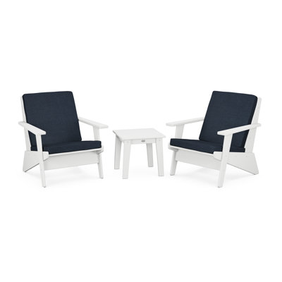 POLYWOOD x Sol 72 3-Piece Modern Deep Seating Chair Set