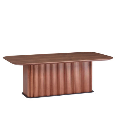 Coffee Table Walnut Wood Surface and Black Metel Feet by Corrigan Studio