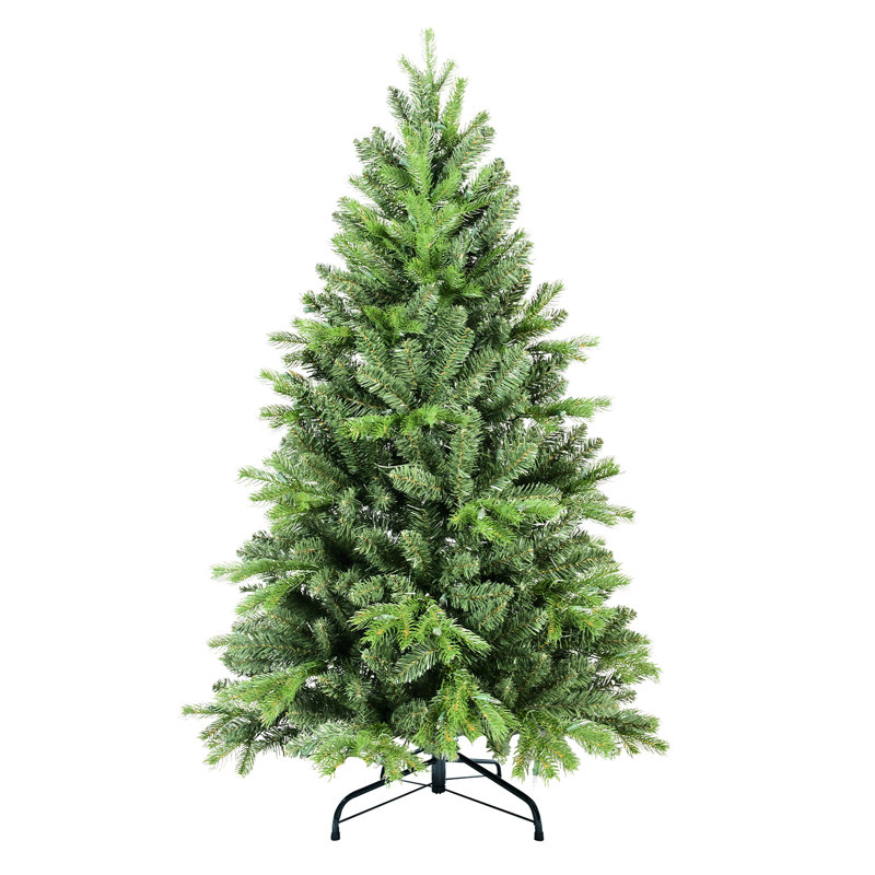 Arbre de Noël de 8 pi avec 1847 pointes, présentation complète et réaliste, branches articulées pour une installation facile, base de Noël solide en métal et décor festif, arrangement rapide, support solide