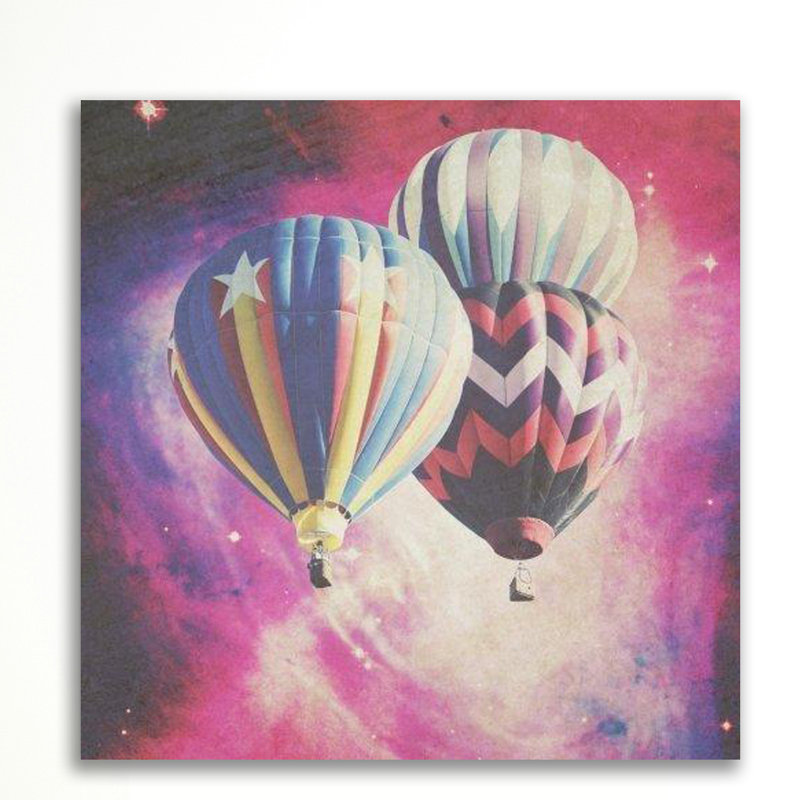 Balloons In Space by Ashley Davis - Wrapped Canvas Print, 46cm H x 46cm W x 4cm D