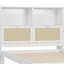 Lit simple en bois avec deux casiers de rangement, un tiroir et une tablette de rangement sur la tête de lit, lit plateforme multifonctionnel-1304573096