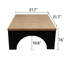 Table basse en bois avec charme rustique - base noire pour une construction carrée, polyvalente et polyvalente