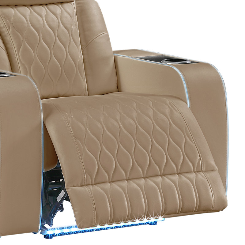 Fauteuil inclinable Pelayo caramel, Caramel Faux Leather